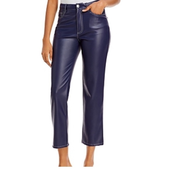 New STAUD Elliot Pant Vegan Leather Navy - Picture 9 of 9